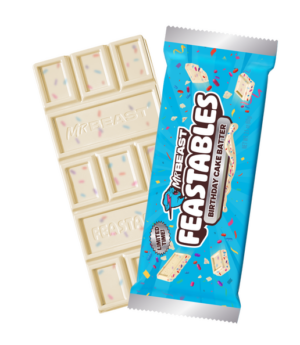 Feastables MrBeast King Size Birthday Cake Chocolate Bars 2.1oz 10ct